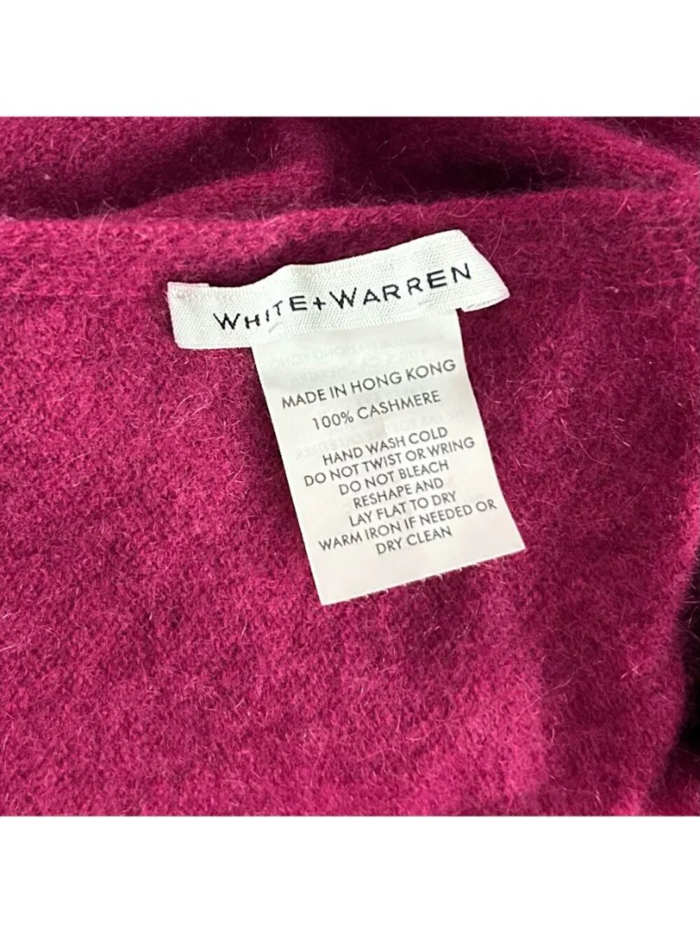 White + Warren Cashmere Travel Wrap Scarf Berry Red Oversized Shawl